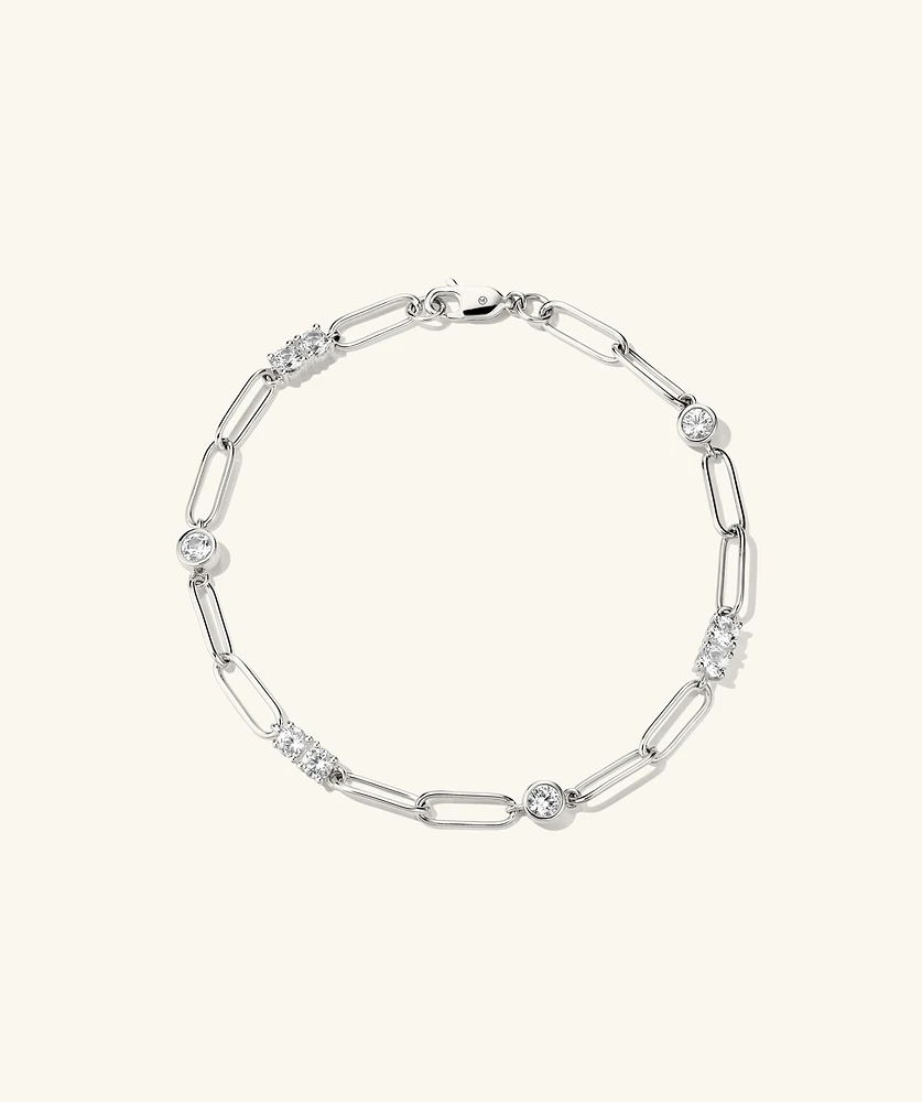 Zadie Lab Grown Sapphire Chain Bracelet