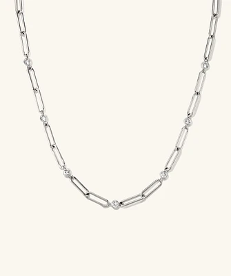 Zadie Lab Grown Sapphire Chain Necklace