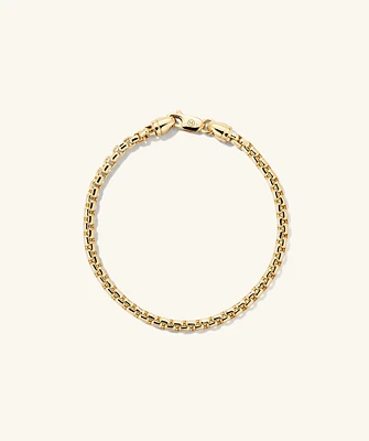 3mm Round Box Chain Bracelet