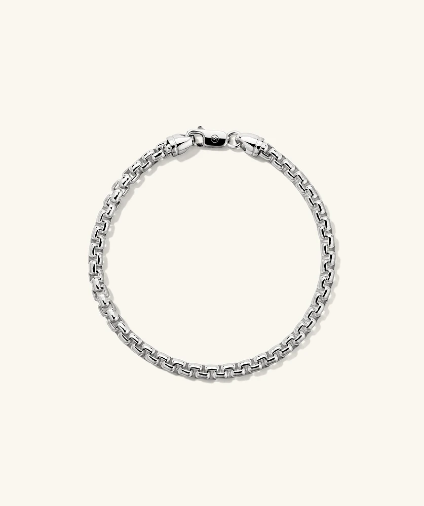 4mm Round Box Chain Bracelet