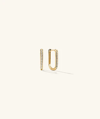 PavÃ© Diamond Small U Hoops