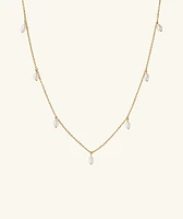 Tiny Pearl Station Necklace