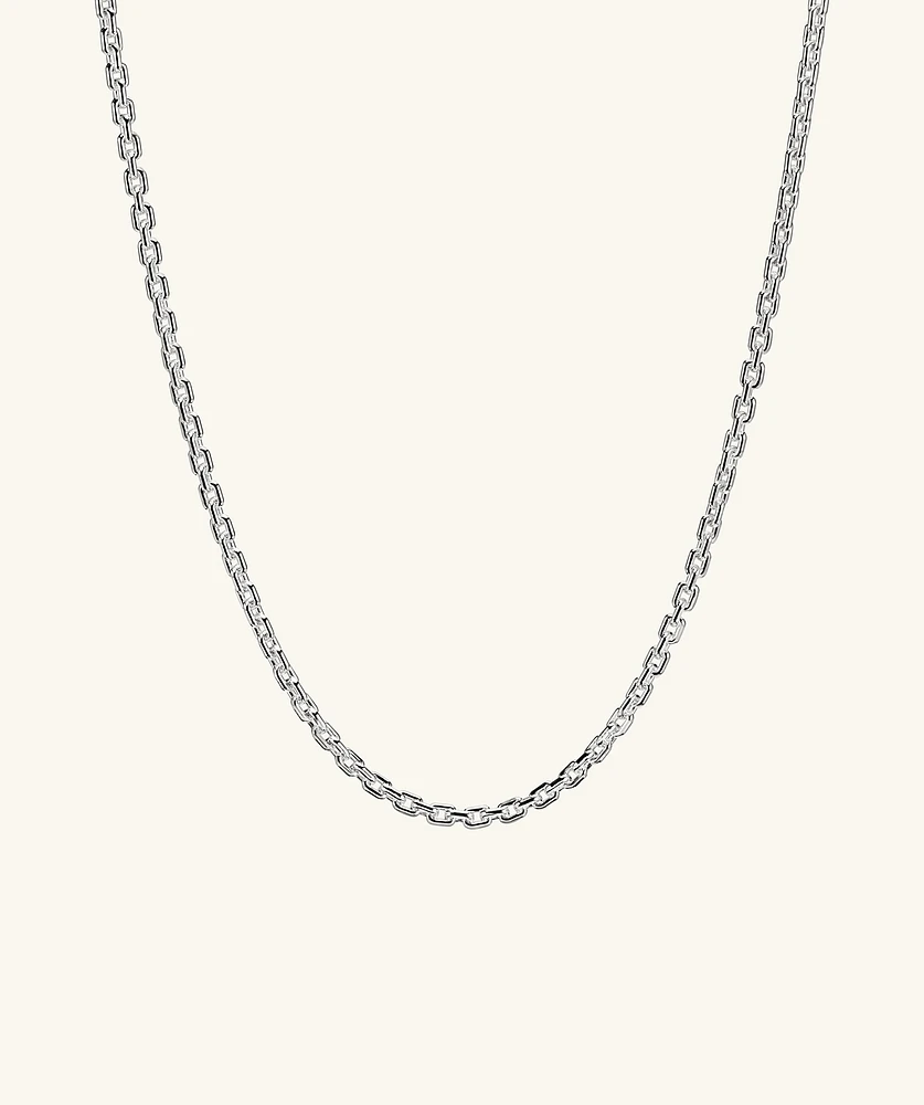 Trace Rectangle Chain Necklace