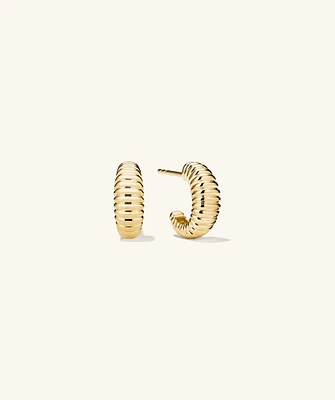 DÃ´me Texture Small Hoops