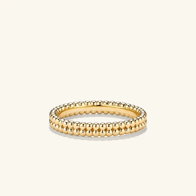 Duo Beaded Stacker Ring