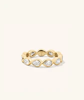 Lab Grown Diamond Pear Cut Bezel Eternity Band