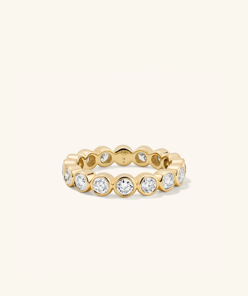 Lab Grown Diamond Round Cut Bezel Eternity Band