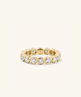 Lab Grown Diamond Round Cut Bezel Eternity Band