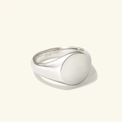 Bold Round Signet Ring