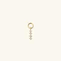 Single Diamond Icicle Hoop Charm