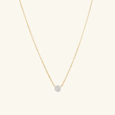 PavÃ© Diamond Round Necklace