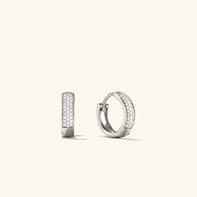 Bold PavÃ© Diamond Huggie Hoops