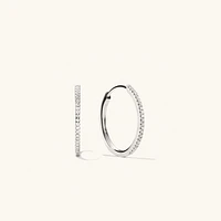 PavÃ© Diamond Medium Hoops