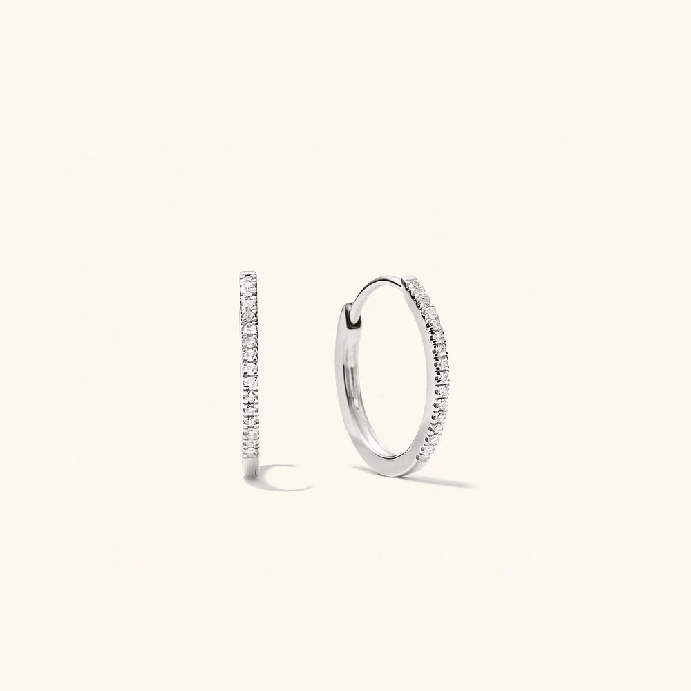 PavÃ© Diamond Small Hoops