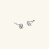 PavÃ© Diamond Round Studs