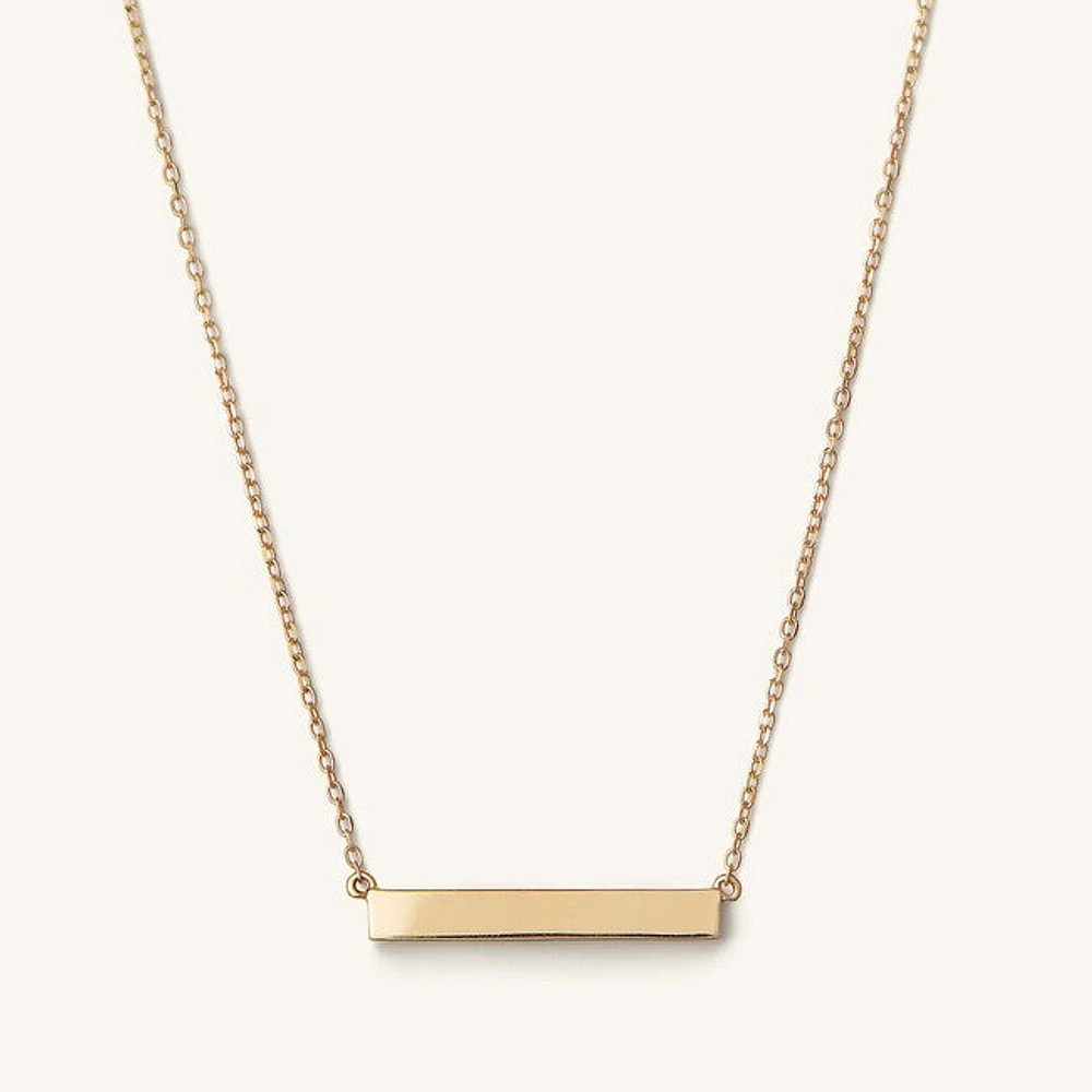 Engravable Bar Necklace