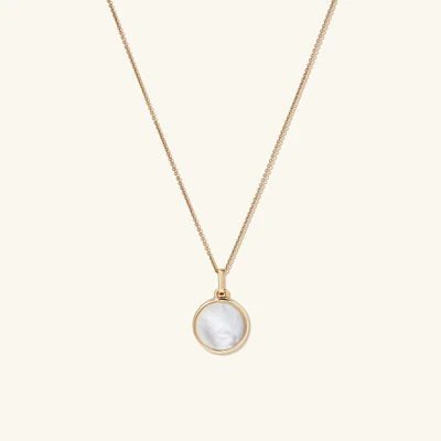 Pearl Round Locket Necklace