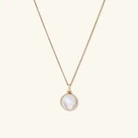 Pearl Round Locket Necklace