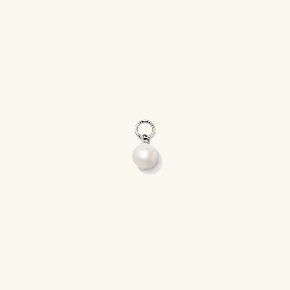 Single Pearl Hoop Charm