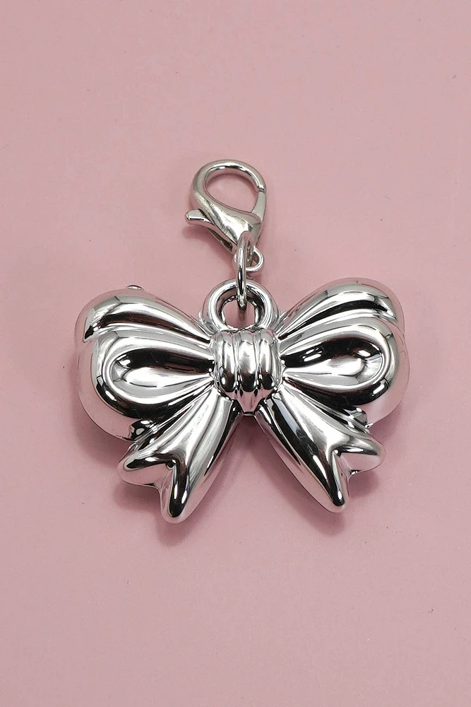 Shoe Charm Classic Silver Bow Sneaker Charm