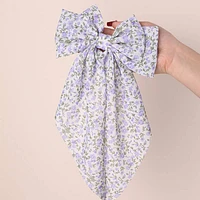Hair Bow Clips Floral Ditsy Bow Ribbon