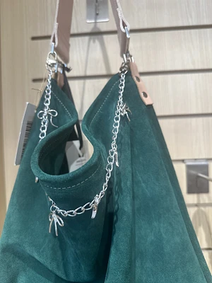 Silver Purse Charm With Bows