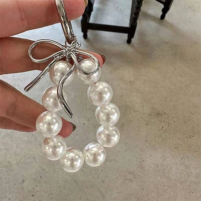 Purse Charm Bag Pearl Charm Keychain