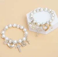 Pearl Charm Bracelets Grace & Glam Bead Religious