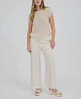 Crochet Top Short Sleeve BatWing Summer Sweater
