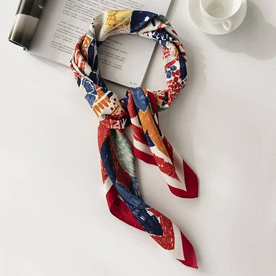 Purse Scarf Scarvii - Graffiti Floral Pattern Square Scarf