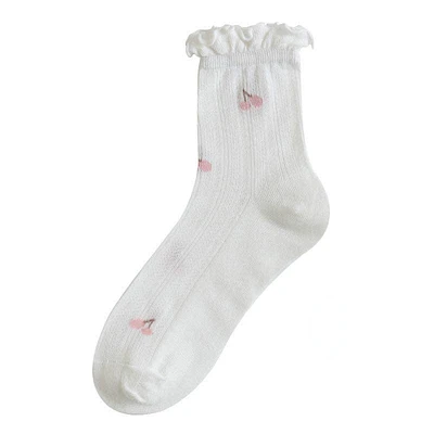 Ruffle Socks Low Cut Ankle Socks Rufia - Floral Print