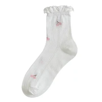 Ruffle Socks Low Cut Ankle Socks Rufia - Floral Print