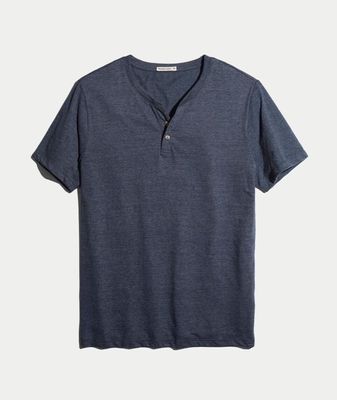 Shortsleeve Henley Dark Denim