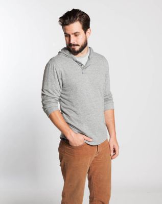 Duofold Hoodie Pullover - Heather Grey