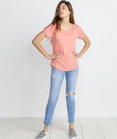 Boyfriend Pocket Tee Coral