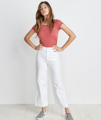 Bridget Wide Leg Pant - Natural