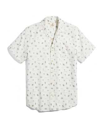 Short Sleeve Cotton Rayon Shirt ML Print