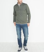 Corbet Reversible Fleece Pullover Navy / Olive