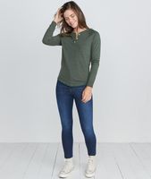 Double Knit Henley Moss