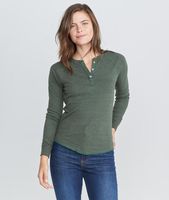 Double Knit Henley Moss