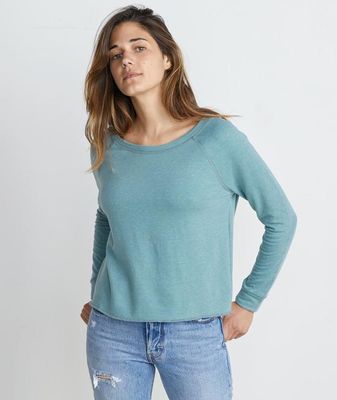 Double Knit Raglan Surf Green