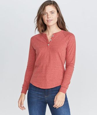 Double Knit Henley Rosewood