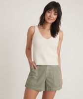 Finley Sweater Tank in White Linen