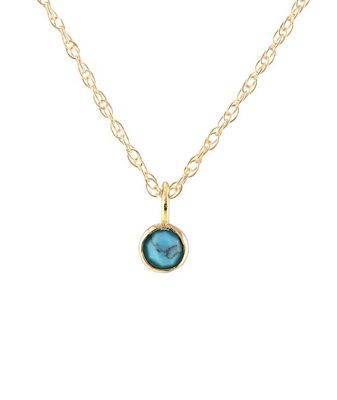 Kris Nations Gemstone Charm Necklace in Gold