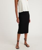 Lexi Rib Midi Skirt Black