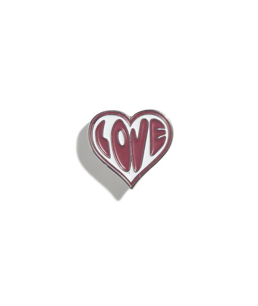 Love Pin in Red/White