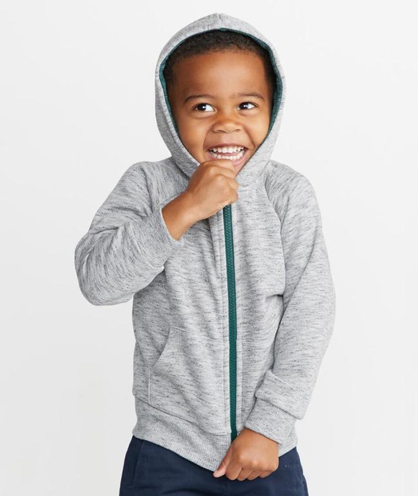 Marine Layer Mini Zip Hoodie Heather Grey | Bethesda Row