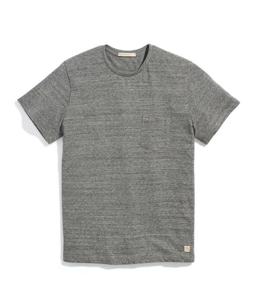 Re-Spun Pocket Tee Heather Grey Neps