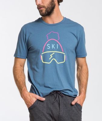 Neon Skier Graphic