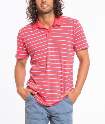Benji Striped Polo - Red and Blue